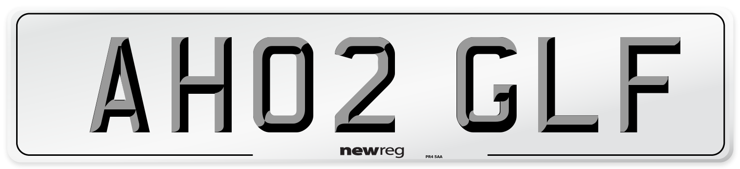 AH02 GLF Number Plate from New Reg